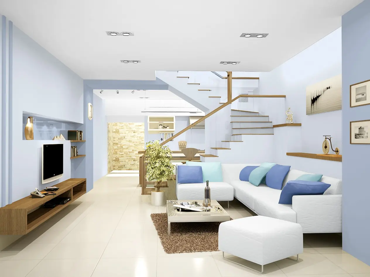 Những nguyên tắc dùng màu sơn tường nới rộng không gian