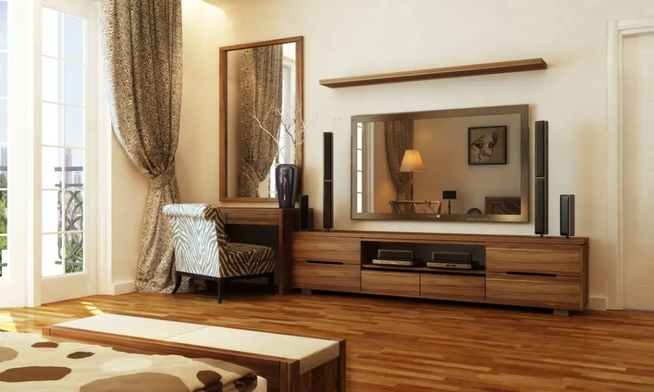 Kệ tủ bằng gỗ ghép thanh