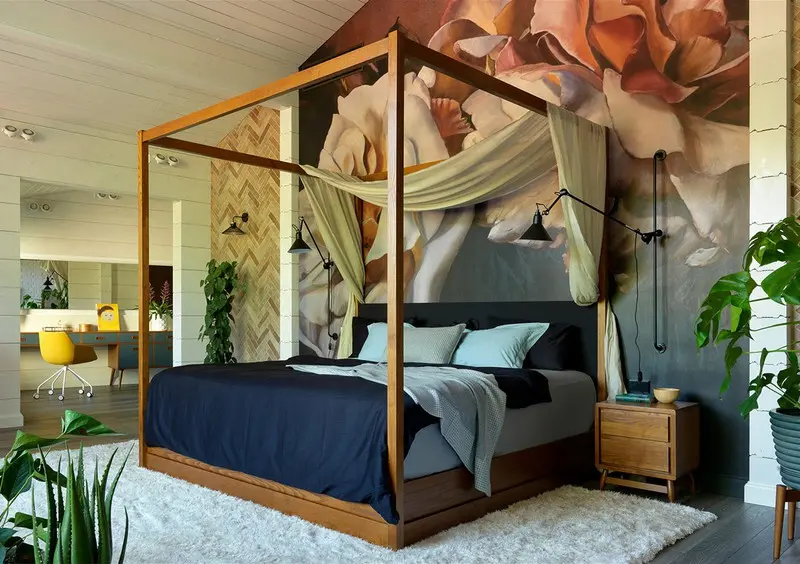 Bức tranh nghệ thuật đầu giường góp phần thể hiện tính cách của người sở hữu