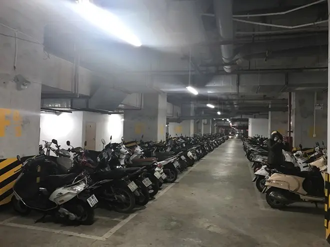Hầu hết các chung cư hiện nay đều thiết kế xây dựng các tầng hầm là nơi để xe