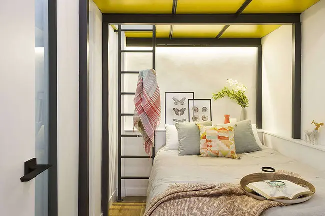 Không gian phòng ngủ nhỏ xinh dành cho 2 người