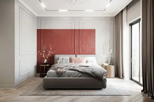 Phòng ngủ màu đỏ dành cho người năng động