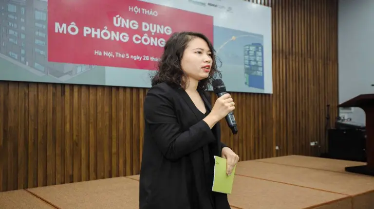 Bà Trần Thị Thu Phương – Sáng lập Mạng lưới Hiệu quả năng lượng Việt Nam (EEN-Vietnam) kiêm Tổng thư ký Hội mô phỏng Hiệu năng Công trình Xây dựng Việt Nam (IBPSA-Vietnam)