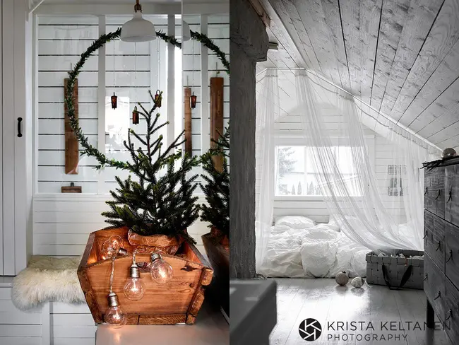 Trang trí cây thông Noel ấn tượng trong nhà