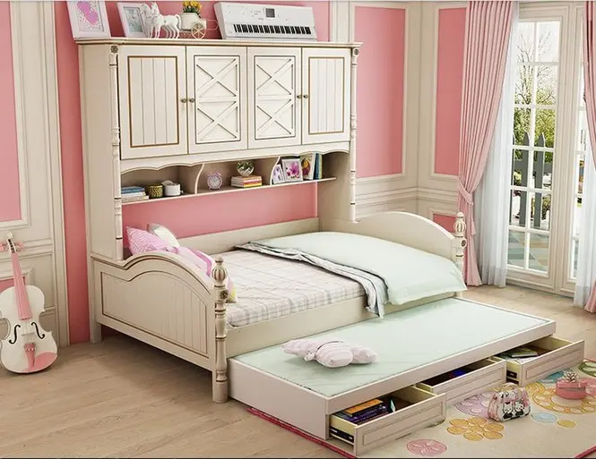 Giường kết hợp hộc tủ có thể kéo ra đẩy vào giúp bạn chứa đựng nhiều đồ đạc mà không phải tốn thêm diện tích