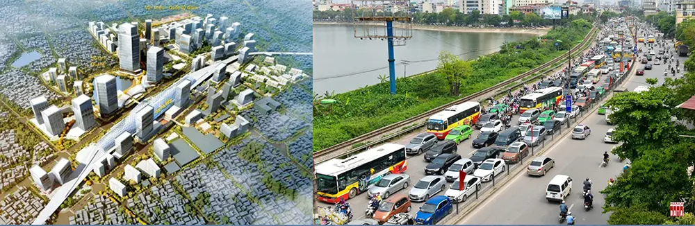 Phương án Quy hoạch Phân khu Ga Hà Nội do tư vấn nước ngoài thực hiện 2017  chỉ tập trung vào phát triển bất động sản thương mại với mật độ cao, xung đột với năng lực hạ tầng kỹ thuật và xã hội.  Bỏ qua nhiệm vụ chính của nhà ga là phục hồi ngành đường sắt đang cạnh tranh khó khăn với đường bộ, hàng không, giao thông cá nhân… Nguồn : Hanoidata*