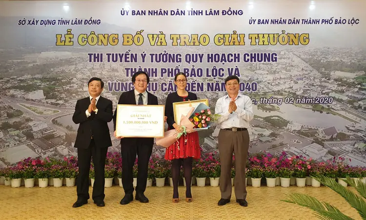 Liên danh Viện Kiến trúc Quốc gia – AREP Ville đạt Giải Nhất cuộc thi Ý tưởng quy hoạch chung Thành phố Bảo Lộc và vùng phụ cận đến năm 2040