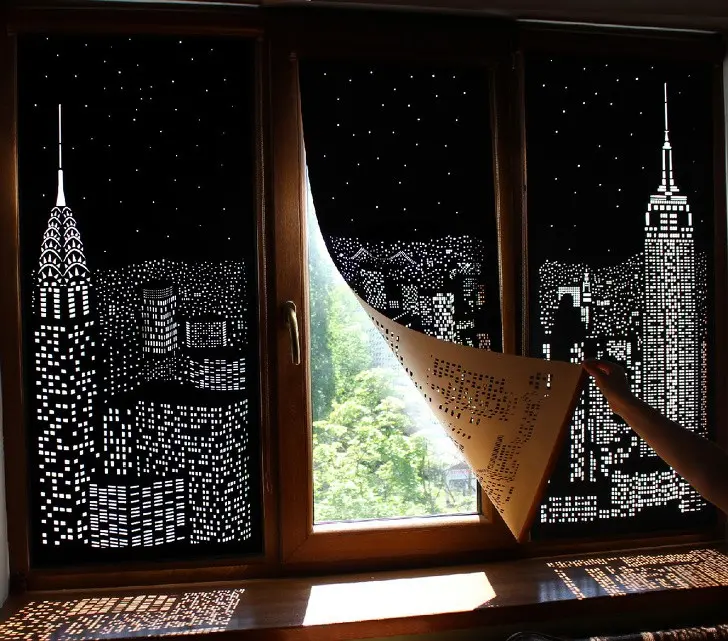 Chiếc rèm cửa độc đáo này giúp cho bạn cảm thấy như đang sống giữa kinh độ New York hoa lệ