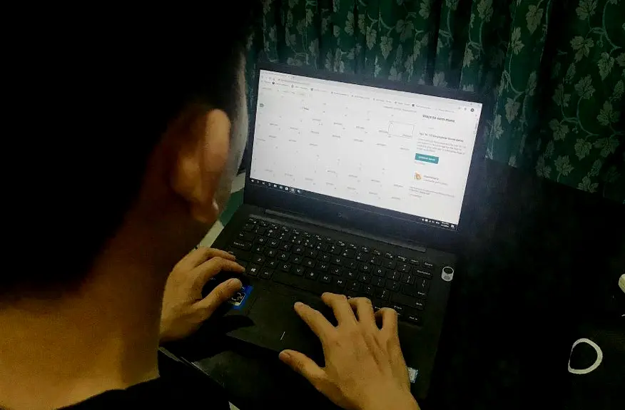 Trang quản lý khách đặt phòng tháng 3/2020 qua Airbnb của anh Minh Tú trống trơn. Ảnh: Hoàng Huy