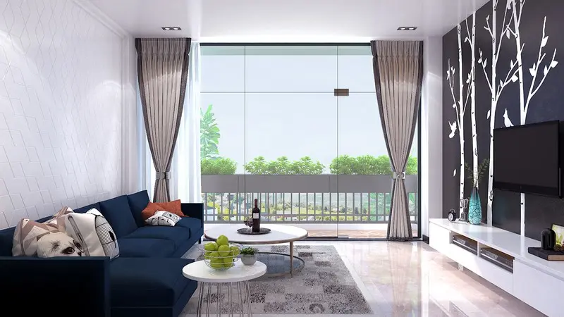 Rèm cửa hai lớp giúp điều chỉnh ánh sáng trong phòng