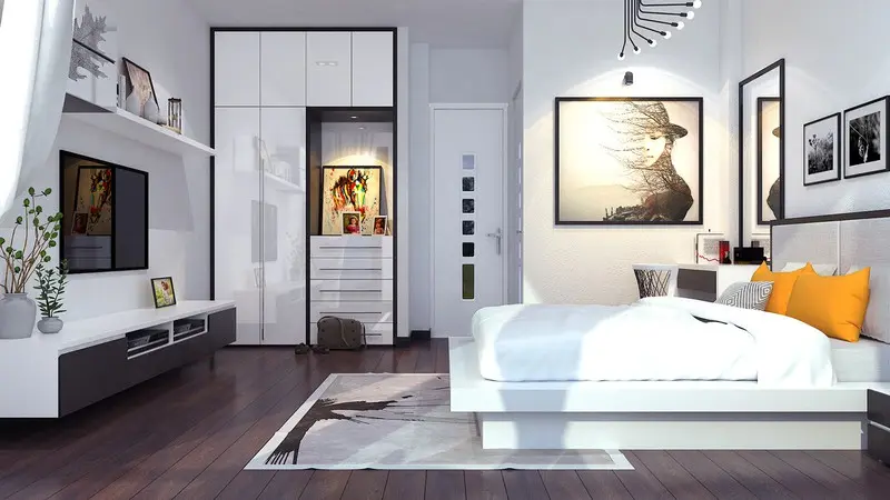 Trắng nghe thì có vẻ xử lý nhưng nếu không có kinh nghiệm thì chắc chắn gia chủ không thể có được một không gian phòng ngủ tuyệt đẹp đến vậy