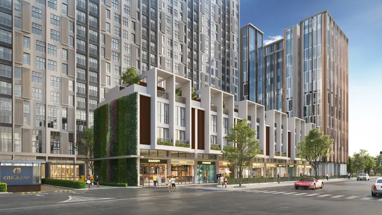 Phối cảnh khu nhà phố thương mại cao cấp tại CitiGrand
