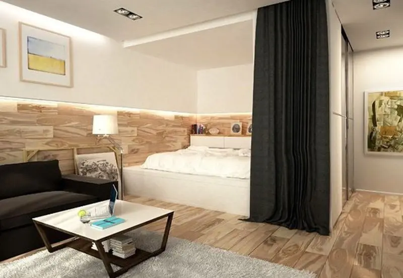 Không xa lạ khi vải được dùng là chất liệu để thiết kế vách ngăn