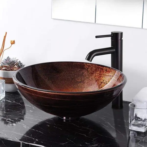 Bồn rửa lấy cảm hứng từ chiếc bát lớn, mang đến phong cách độc đáo trong phòng tắm