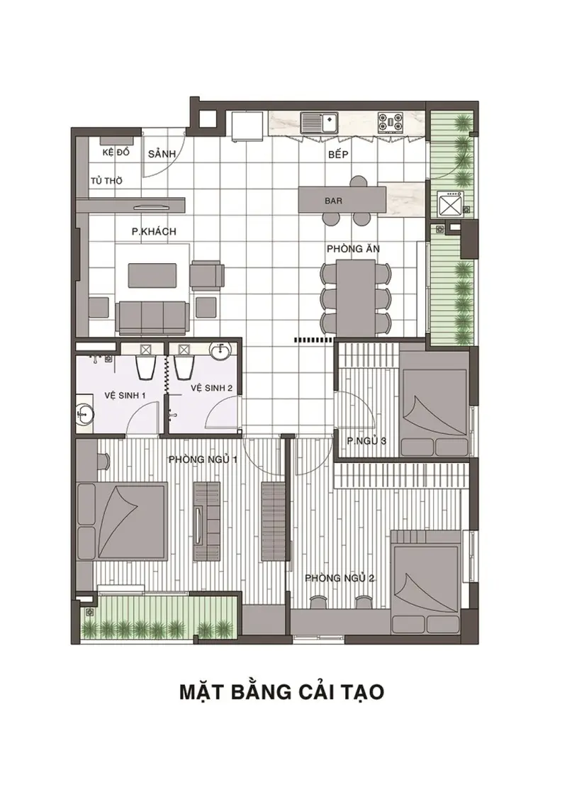 Mặt bằng cải tạo