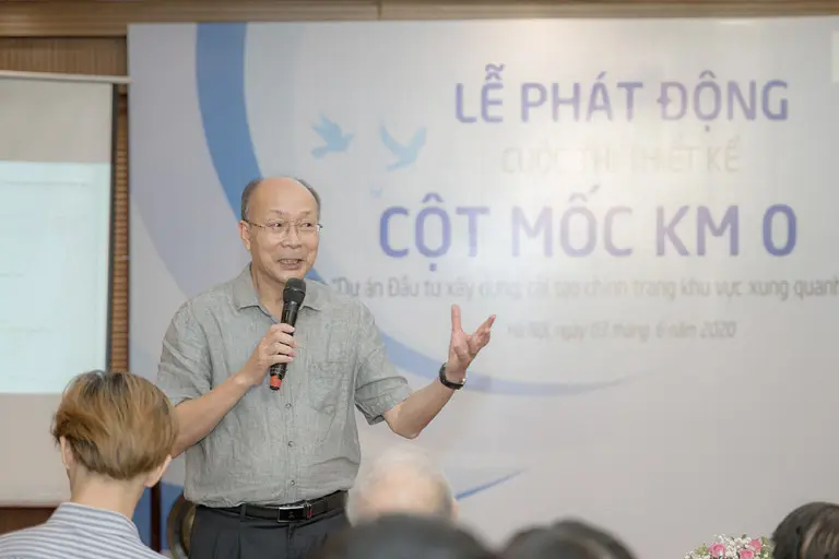 GS.TS.KTS Nguyễn Quốc Thông – Phó chủ tịch Hội Kiến trúc sư Việt Nam – Phó Chủ tịch Hội đồng chia sẻ tại buổi lễ