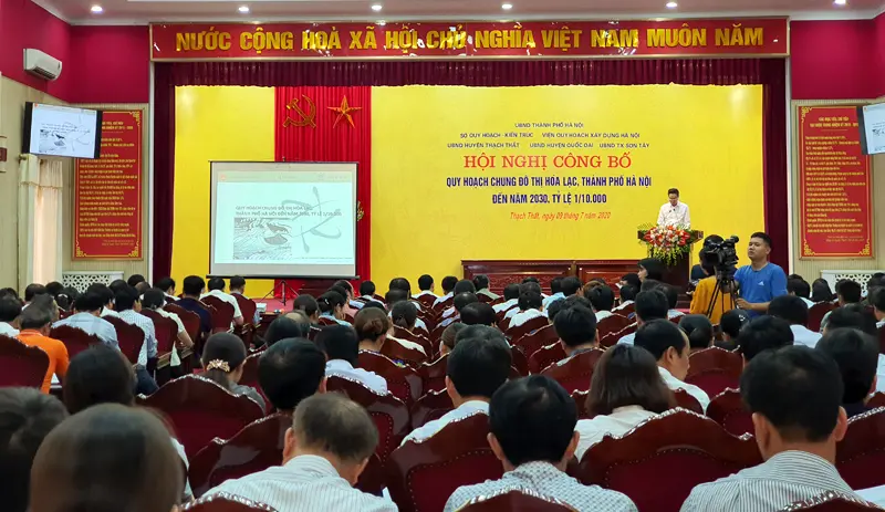 Toàn cảnh Hội nghị công bố Quy hoạch chung đô thị Hòa Lạc