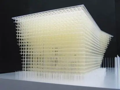 Cấu trúc tòa nhà với quy mô 5 tầng nổi và tổng diện tích sàn 12.000m2.