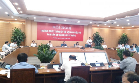 Thường trực Thành ủy Hà Nội làm việc với Ban cán sự Đảng Bộ Xây dựng