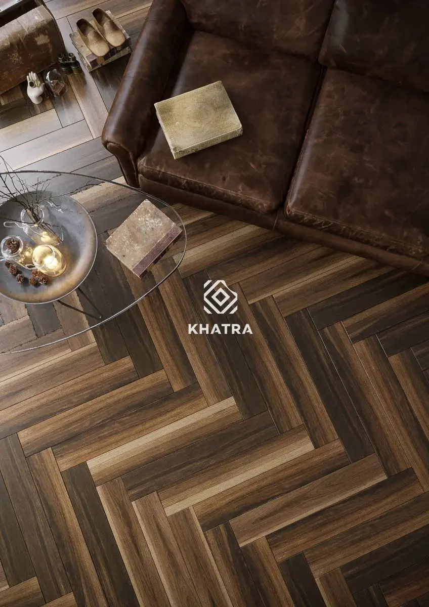 Gạch gỗ Walnut lót sàn