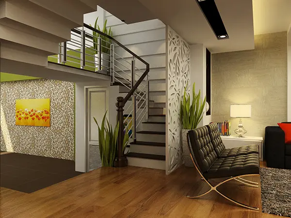 Vách ngăn cầu thang hoa văn: Các mẫu vách ngăn này đều được thiết kế và sử dụng cho mục đích trang trí làm đẹp không gian do đó. Và chất liệu sử dụng thiết kế cho vách chủ yếu là gỗ tự nhiên hoặc gỗ nhân tạo.