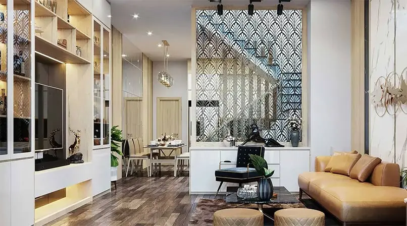 Nguyên vật liệu thường là những tấm vách ngăn như sắt, kính, gỗ, MDF và nhựa tổng hợp đa dạng về màu sắc, hình dáng.