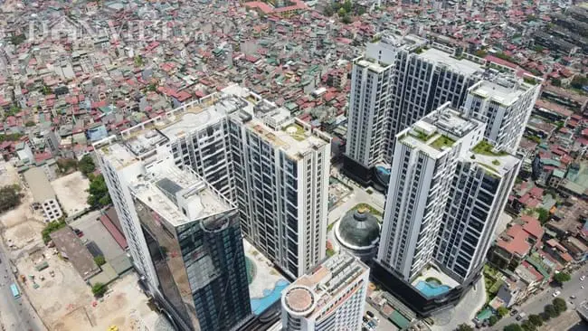 'Siêu' dự án Hinode City 201 Minh Khai (quận Hai Bà Trưng, TP Hà Nội) liên tục sai phạm nhưng không được cơ quan chức năng quản lý phát hiện, xử lý kịp thời. Ảnh: T.K