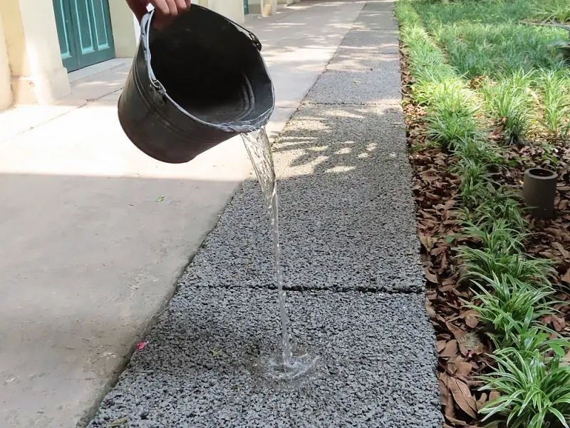 Bê tông hốc rỗng góp phần giải quyết tình trạng ngập úng tại các đô thị lớn