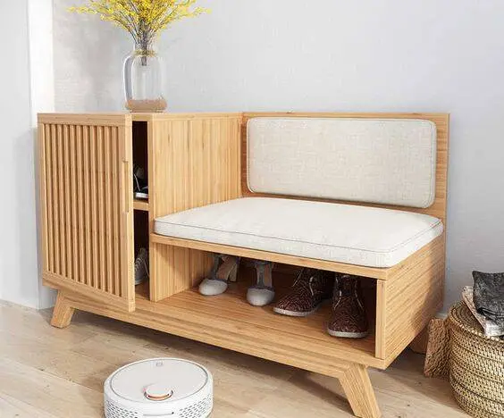Mẫu kệ giày tích hợp ghế ngồi vừa đẹp vừa tiện dụng