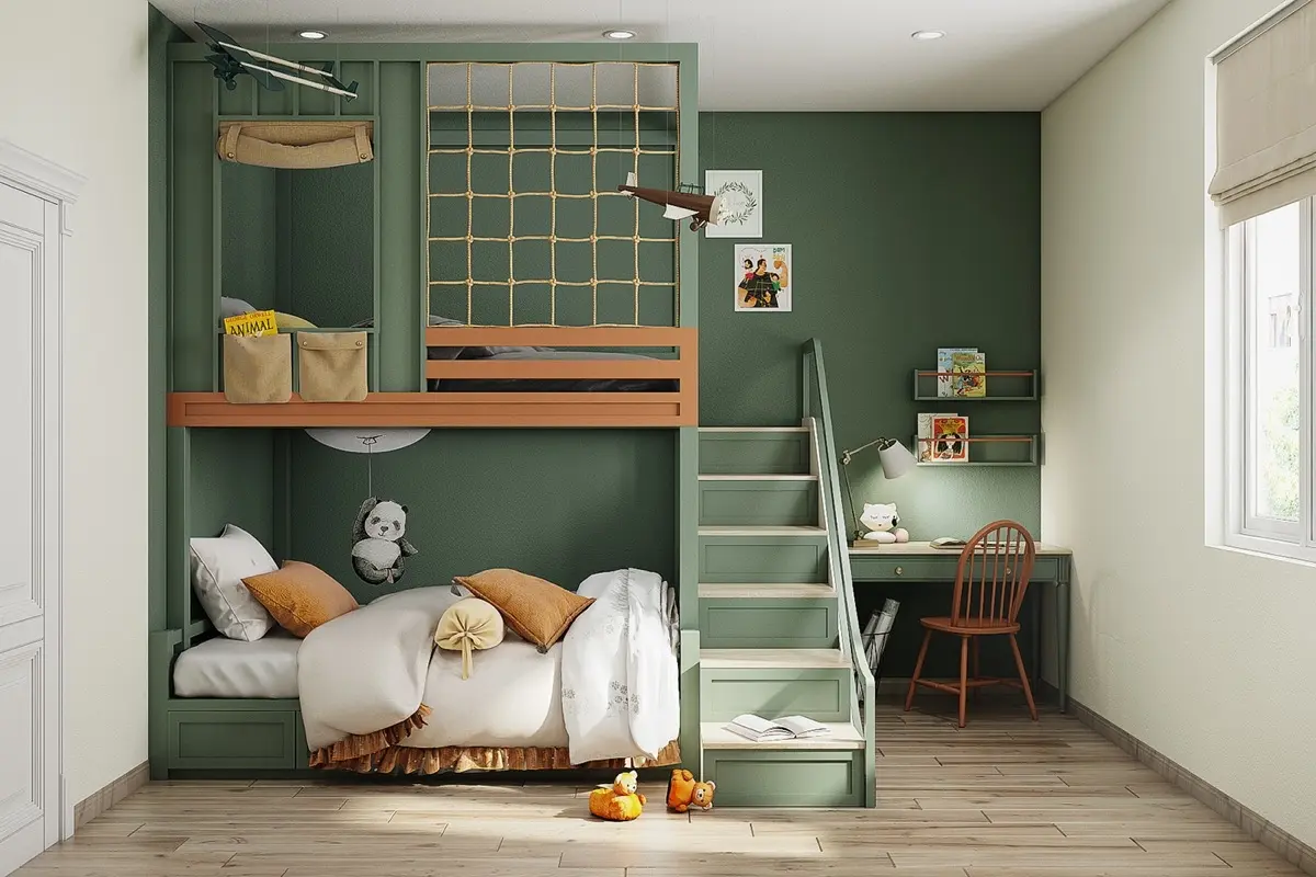 Những không gian phòng ngủ trẻ em rực rỡ sắc màu