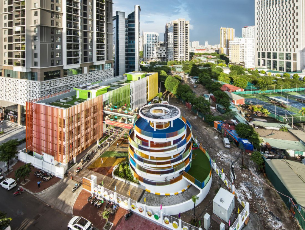 Ngôi trường mầm non hình xoắn ốc