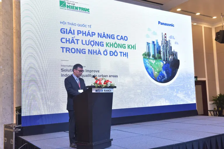 TS. KTS. Phan Đăng Sơn – Chủ tịch Hội Kiến trúc sư Việt Nam, Tổng biên tập Tạp chí Kiến trúc phát biểu khai mạc