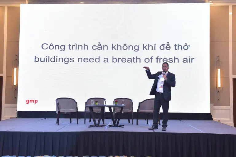 KTS Trần Công Đức – Giám đốc GMP Asia-Pacific chia sẻ tại Hội thảo