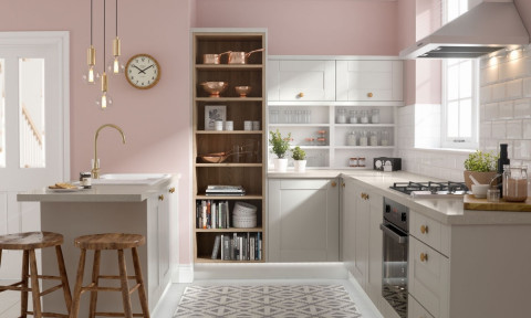 Những căn bếp mang tông màu hồng đầy cảm hứng