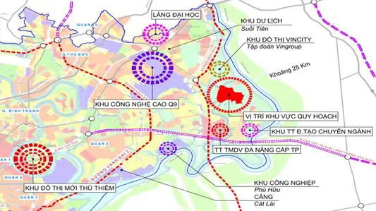 Bản đồ vị trí quy hoạch khu công viên khoa học 