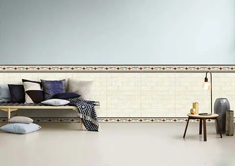 Hạn chế ẩm mốc bằng gạch ốp chân tường