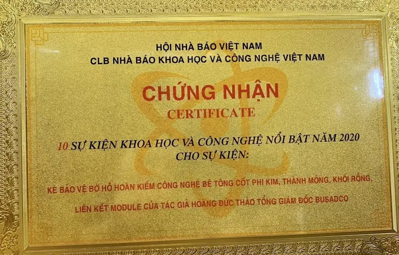 Kè bảo vệ bờ hồ Hoàn Kiếm của Busadco lại được bình chọn là 1 trong 10 sự kiện Khoa học công nghệ nổi bật năm 2020