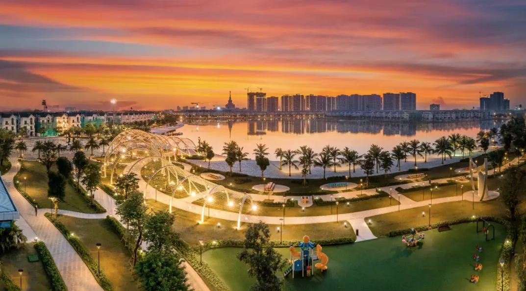 Vinhomes Ocean Park 420ha – Thành phố biển hồ giữa lòng Hà Nội rực sáng phía Đông thủ đô, nổi bật với kỷ lục 30.6ha biển hồ nước mặn và hồ nước ngọt nhân tạo trải cát trắng lớn nhất thế giới