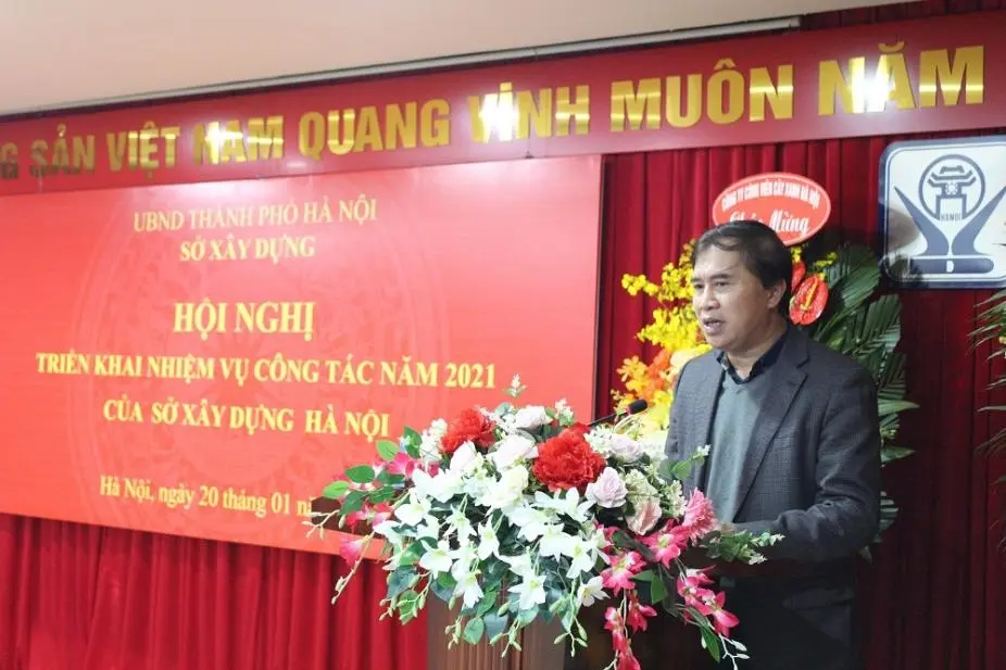 Thứ trưởng Bộ Xây dựng Lê Quang Hùng phát biểu tại Hội nghị