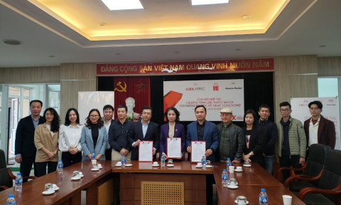 Lễ ký kết thỏa thuận hợp tác chương trình LIXIL Talent Match giữa Trường Đại học Mỹ thuật Công nghiệp Hà Nội, Công ty TNHH LIXIL Việt Nam và Kiến Việt