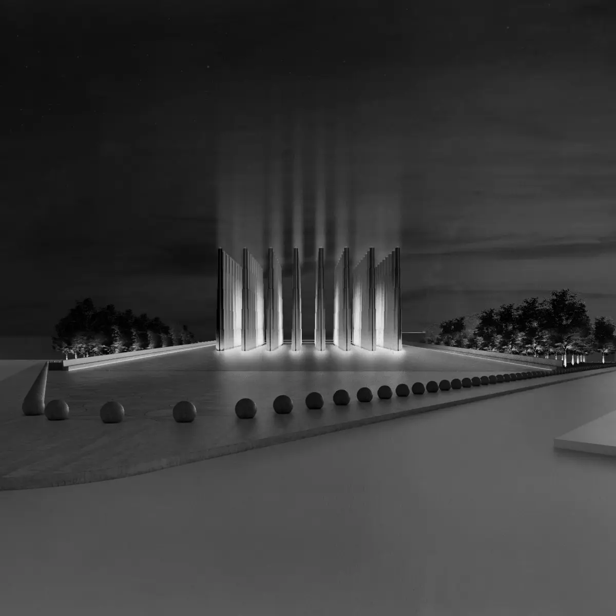 Tại quốc gia Tây Phi Niger, Công ty thiết kế Adjaye Associates sẽ hoàn thành một công trình đài tưởng niệm. Với kết cấu gồm 56 cột bê tông hình ngôi sao dài 20 mét lên không trung, nằm bên trên một căn phòng lớn.