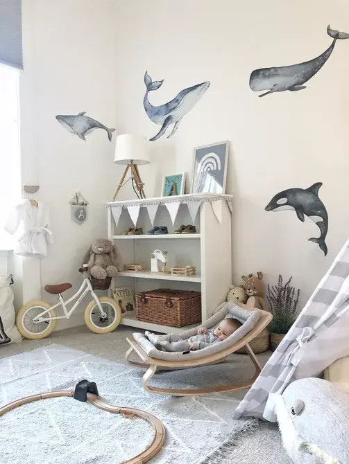 Mang đến cho con bạn một số người bạn lớn và mạnh mẽ theo chủ đề cá voi.