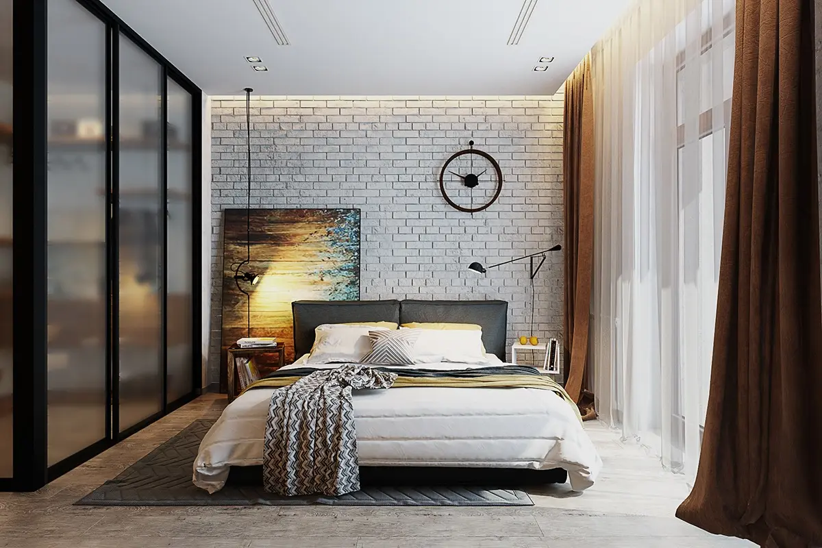 Những căn phòng ngủ với bức tường rực rỡ