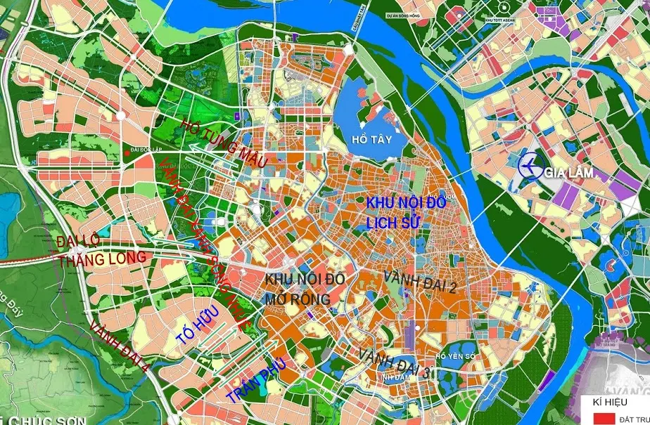 Các khu vực theo quy hoạch được duyệt và vị trí các trục hướng tâm thường xuyên xảy ra ùn tắc và giờ cao điểm 