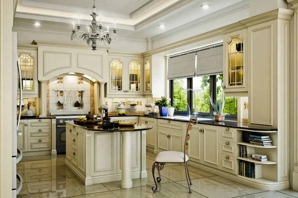 Thiết kế nhà bếp đẹp (Phong cách tân cổ điển)