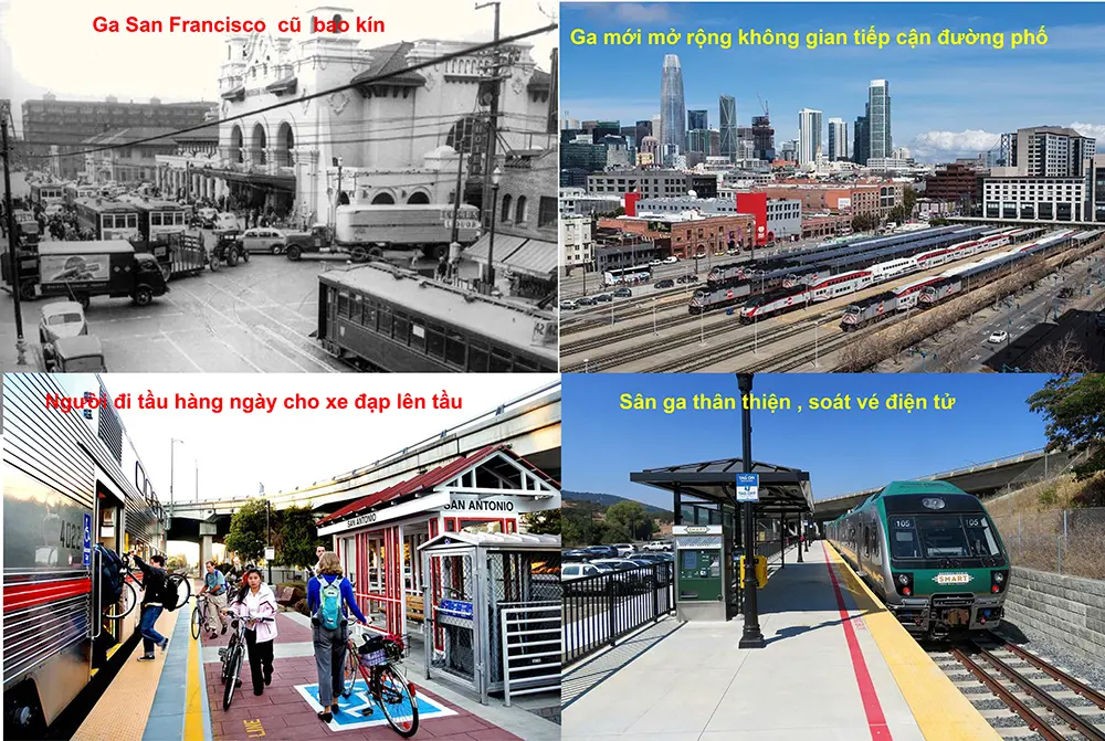 Tàu từ San Francisco đến Gilroy (Thung lũng Silicon) dài 124km, có hơn 58.000 khách/ngày. Từ năm 2011 , khách đi tàu tăng >10%/ năm -  đây là phương tiện đi nhanh nhất trong giờ cao điểm.