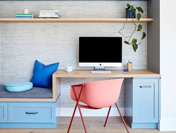 Làm mới không gian làm việc tại nhà với tủ bếp