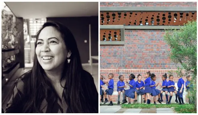 Nadia Tromp (trái), và dự án phòng khám Westbury, Johannesburg, Nam Phi (2017)