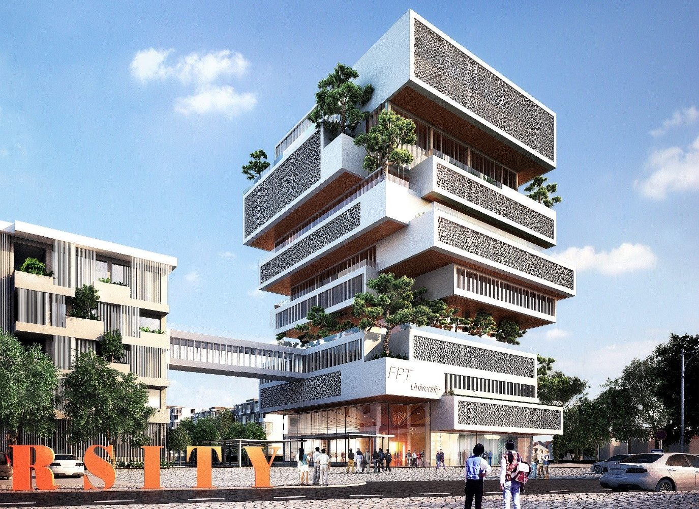 Alpha Building thuộc tổ hợp Trường Đại học FPT Đà Nẵng của HUNI ...