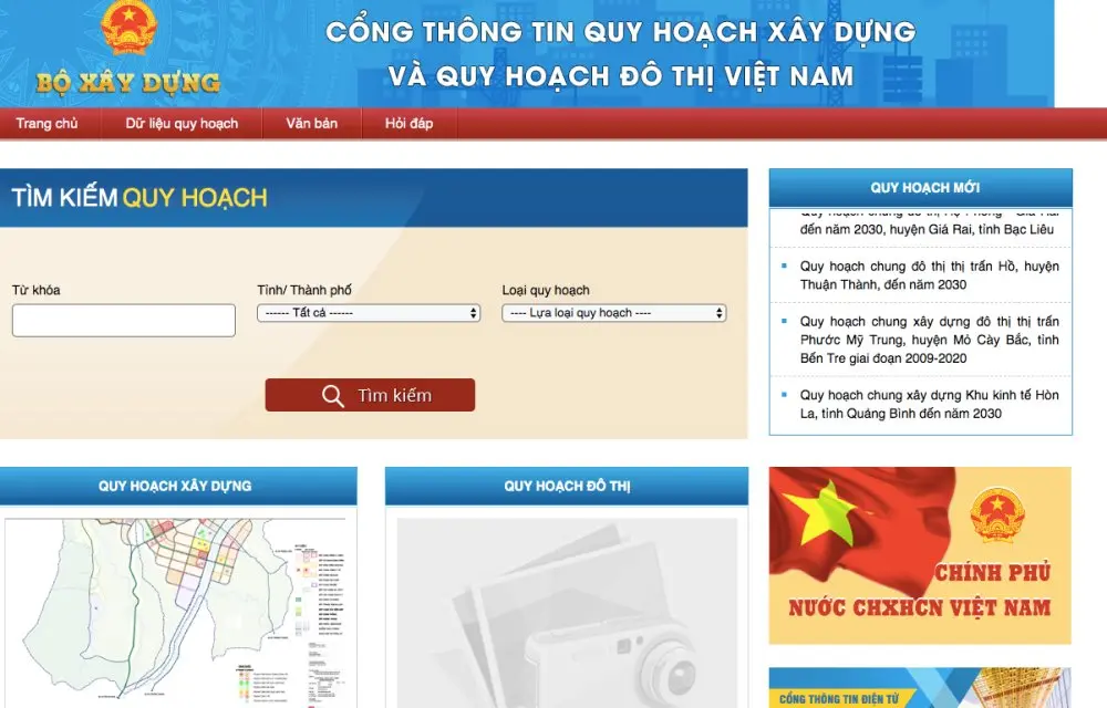 1.366 đồ án quy hoạch được công khai trên Cổng thông tin quy hoạch xây dựng